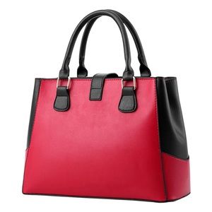 Elegant Red and Black Satchel NEW